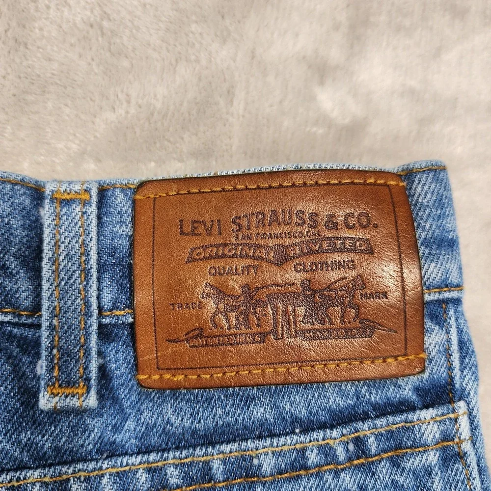 Vintage Levi's Jeans Mens 36x31 Blue Two Horse Straight Leg Leather Tab USA 90s‎